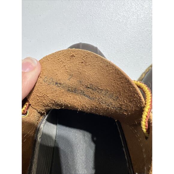 Vintage L. L. Bean Mens Sz 7 Duck Boots Maine Hunting Shoe Leather Rubber Brown - Picture 6 of 6